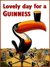 Lovely Day For A Guinness, Retro metal Sign vintage / man cave / Bar / Pub
