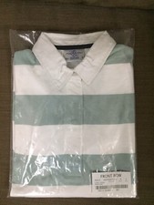 Front Row (UK) Rugby Shirt White/Duck Egg long Sleeve Small