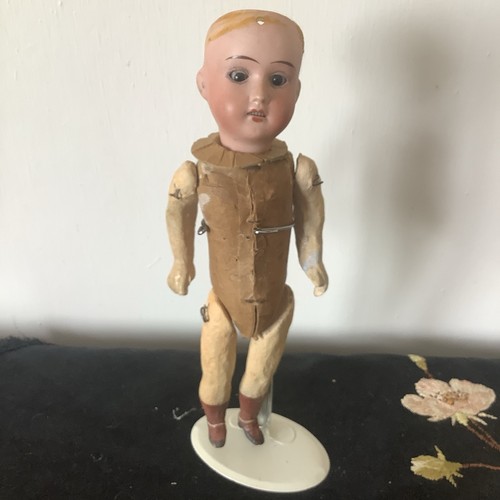 Bisque porcelain doll - porcelain,