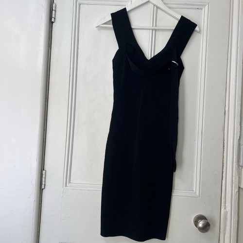 Black bodycon bandage - black, mini