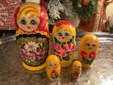Set Of (5) Wooden RUSSIAN
