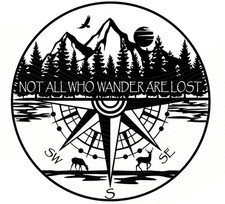 1 X LARGE Compass Sticker