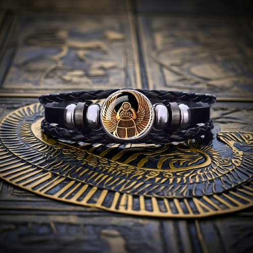 Ancient egyptian golden - ancient, scarab