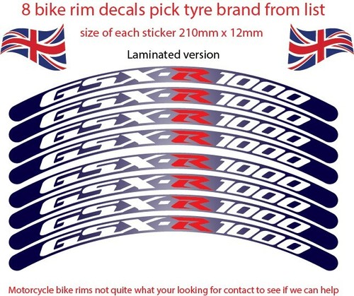 Motorcycle rim decals stickers - rim,