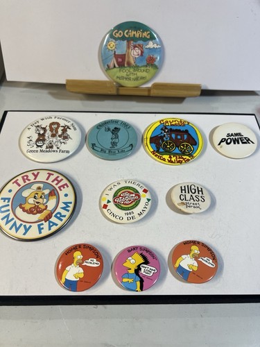 Vintage novelty pinback button - vintage,