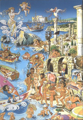 Vintage 1993 cyprus island - island, of