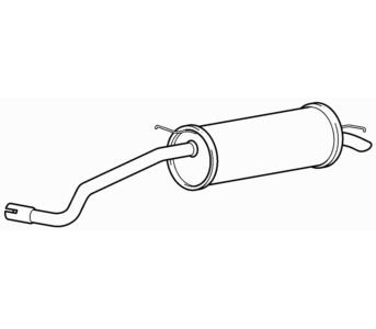 Rear exhaust silencer - back, box