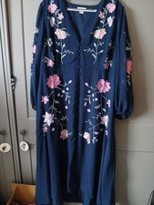 Monsoon Navy Blue Embroidered