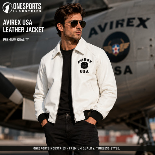 Men avirex white genuine - avirex,