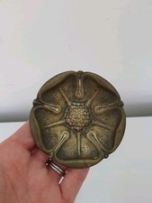 Vintage Brass Floral Trinket Dish 7cm