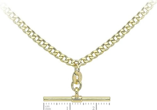 9ct gold bar hollow curb - gold,
