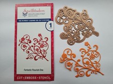Spellbinders Shapeabilites D-Lites Cut Emboss Stencil Metal Die  - Flourish One