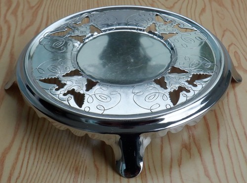 Vintage teapot stand - stand, chrome