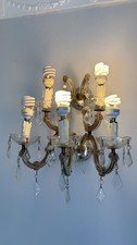 Pair Of Vintage Gold 5 Light