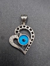 Sterling Silver Evil Eye Heart