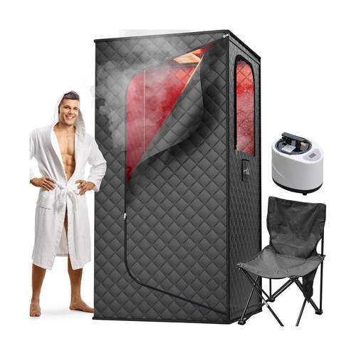 Portable sauna with red - portable,