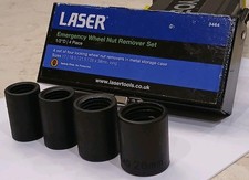 Laser Emergency Wheel Nut Remover CR-V 4pc 1/2" Set 3464 USED ONCE (1 SOCKET)