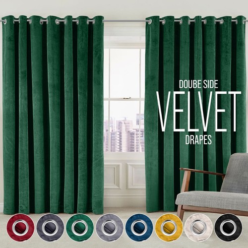 Double sided velvet curtains - double,