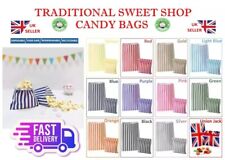 50 x Candy Stripe Paper Bags -