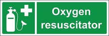 Oxygen resuscitator Safety sign 