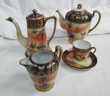 Camel Bone China NAVITAKE Fine Gold Gilt Ornamental Tea Set x 4 - RB26