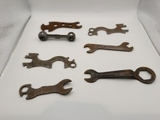 7 x combination spanners vintage metric different sizes ideal for lawnmower etc 