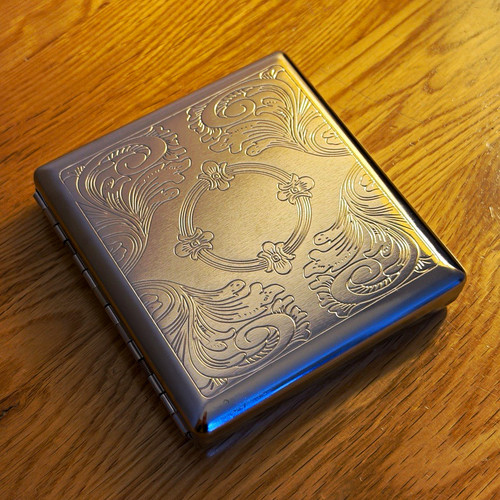 Metal cigarette case - cigarette,