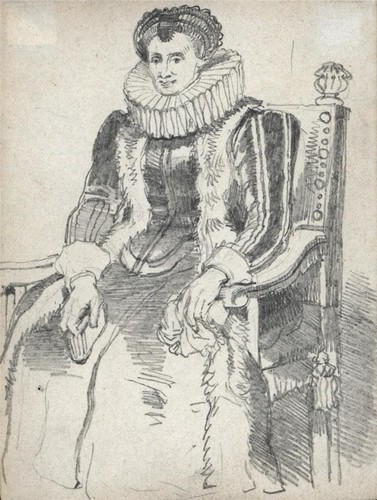Portrait queen antique - a,