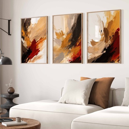 Abstract print set warm - 3,