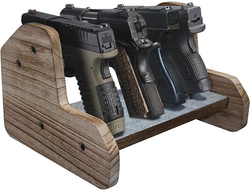 Wood made pistol rack handgun - wood, rack,