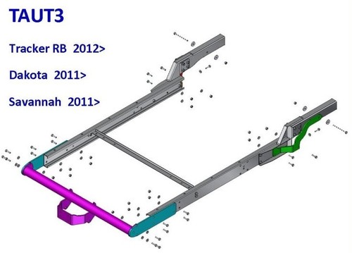 Towtrust fixed flange towbar - towtrust,