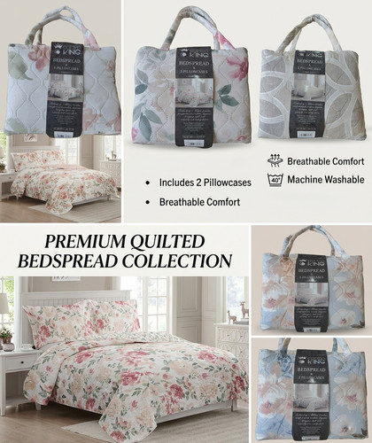 Luxury floral bedspread king - floral,