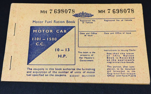 Motor fuel ration book - book:,