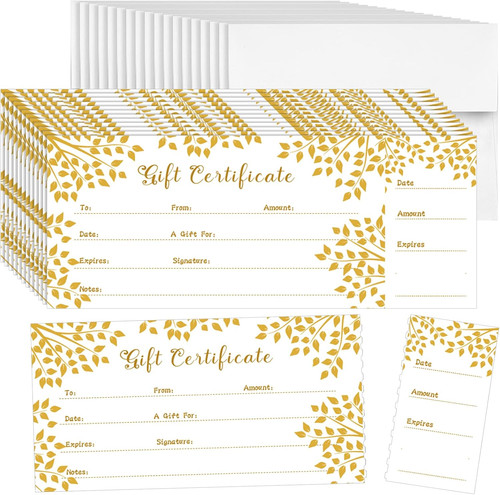 Sets gift certificate for - 50,