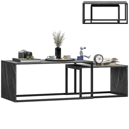 Homcom set coffee tables - of, 2