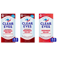 Clear Eyes Redness Relief Eye Drops For Eye Irritations Dryness & itching -15mL