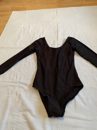 Girls black leotard size 32 - black,