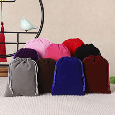 12pcs Soft Velvet Drawstring Gift Bags Wedding Jewellery Party Pouch Bags UK