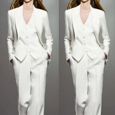 New 3 Pcs White Women Suit