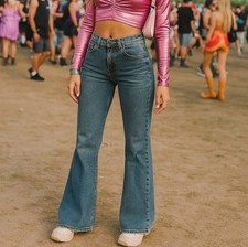 Earl Jean 96.5% cotton Made In USA Flares denim jeans Y2K W34 L30