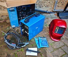 Draper Storm Force Gasless MIG Welder 100A 63669 w/Welding Mask Magnetic Clamps