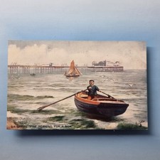 Brighton Postcard Sussex C1905 Pleasure Row Boat Tuck Oilette Art