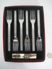 VINTAGE VINERS SHEFFIELD STAINLESS STEEL SABLE 6 SIDE FORKS GERALD BENNEY BOXED