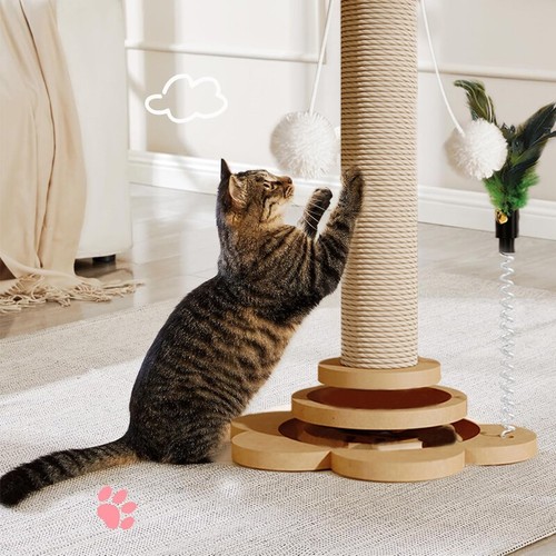 Large tall cat scratching - scratching, post