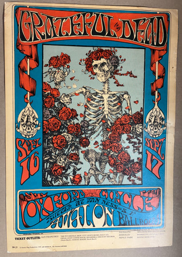 Grateful dead skeleton roses - grateful,