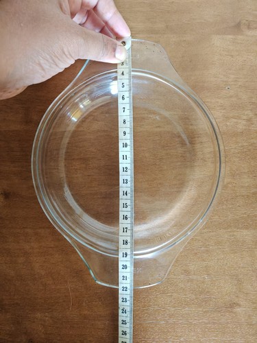 Pyrex clear glass round pie - pyrex,