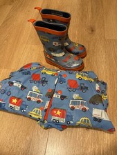 Hatley raincoat age 3 with wellies plus wellies Hunter