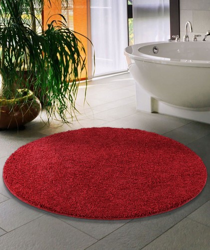 Round circle soft shaggy rug - round,