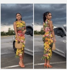 Zara floral mesh midi - floral, dress