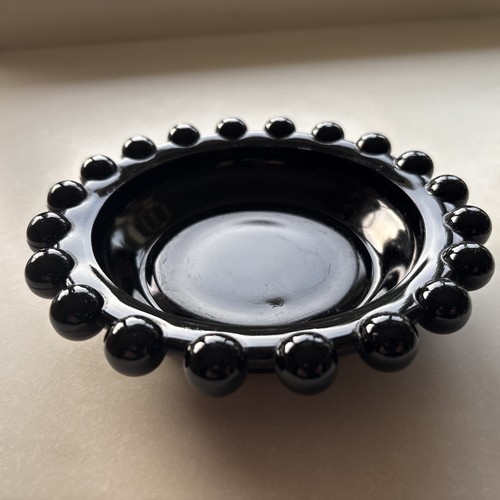 Vintage black glass bubble - black,
